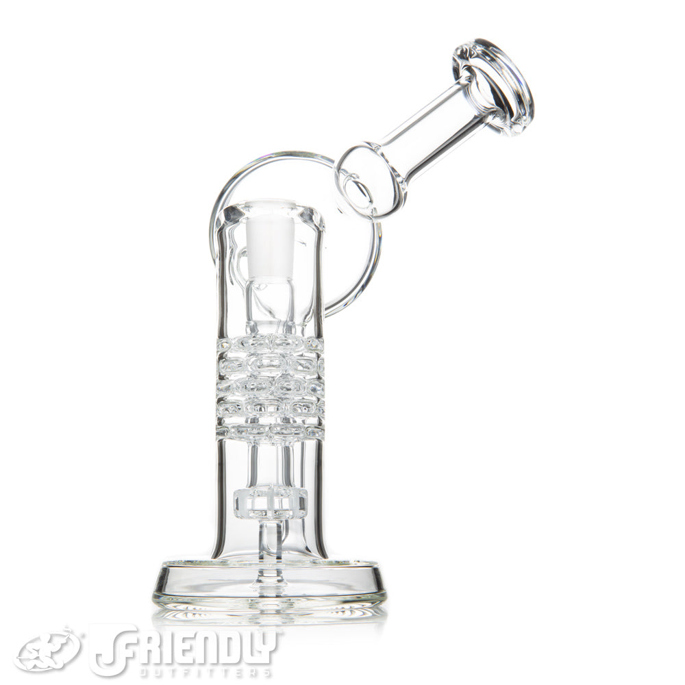 Leisure Glass 14mm Brickstack Recycler w/ Script Label