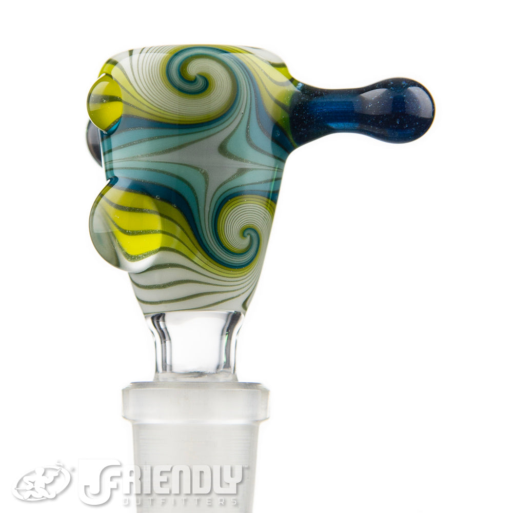Mitchell Glass 14mm Yellow & Blue Slide