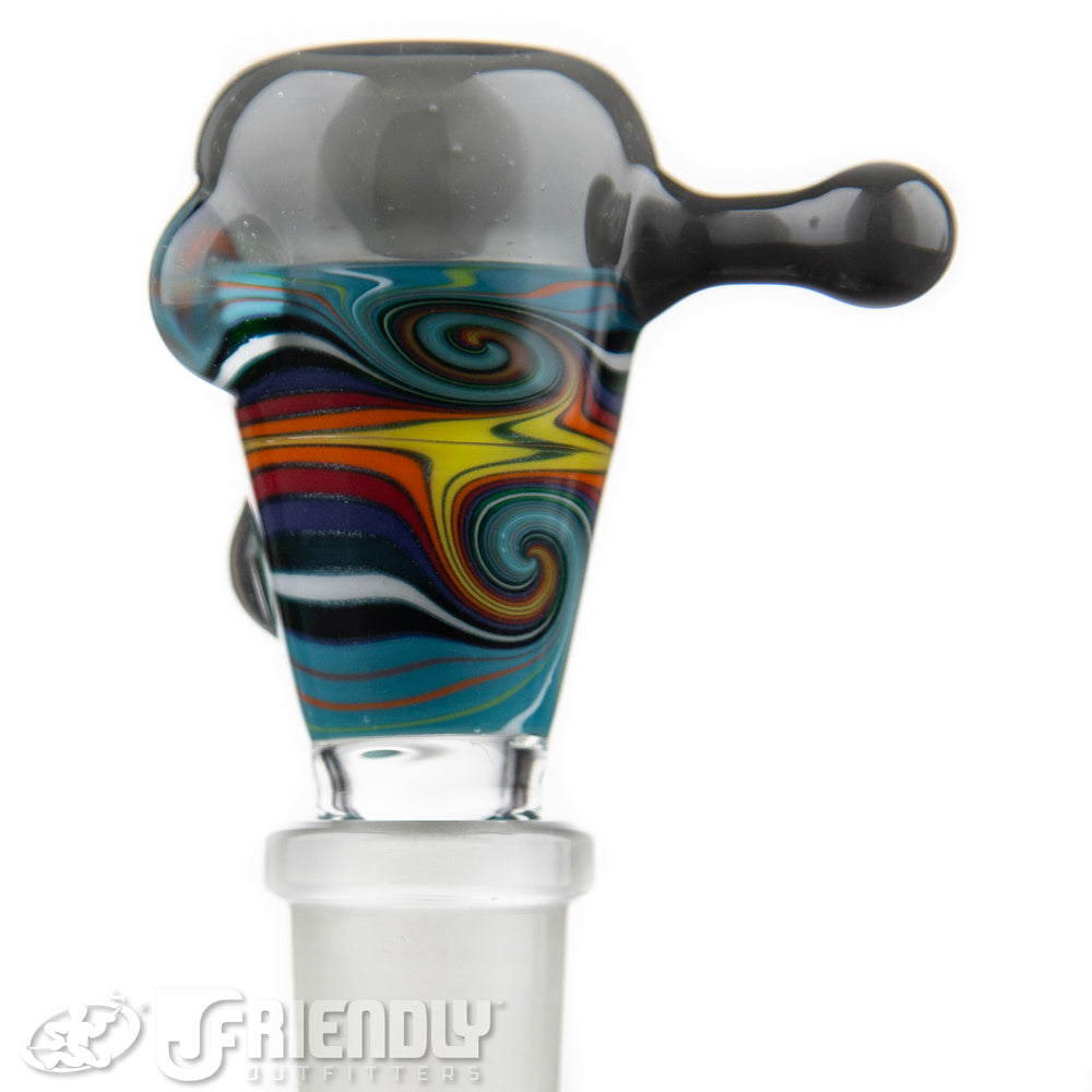 Mitchell Glass 18mm Blue & Yellow w/Grey Accent Slide