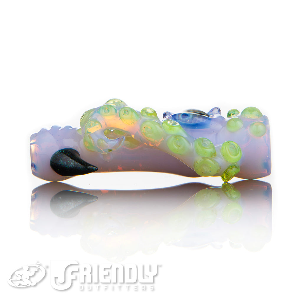 Mako Glass Pink Squid Chillum #2