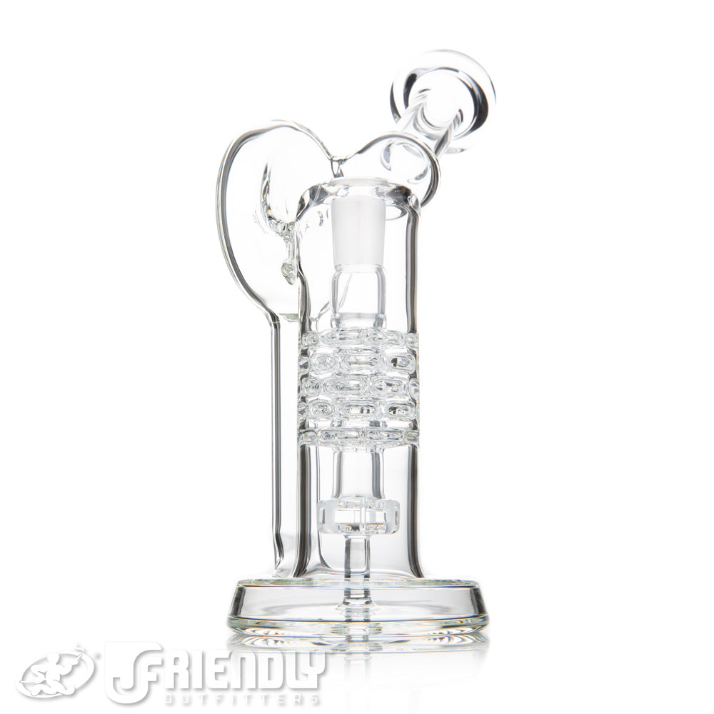 Leisure Glass 14mm Brickstack Recycler w/ Script Label
