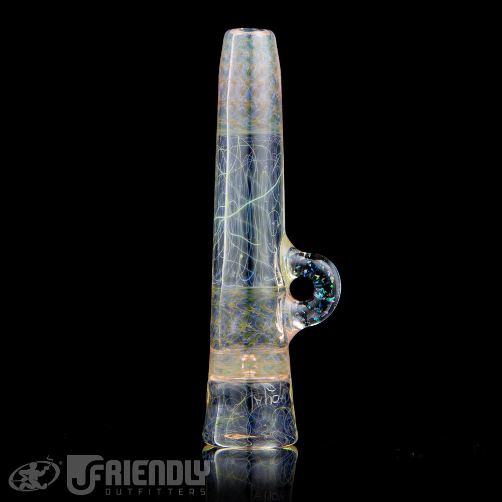 Royals Glass Fumed Onie w/ Crushed Opal Loop