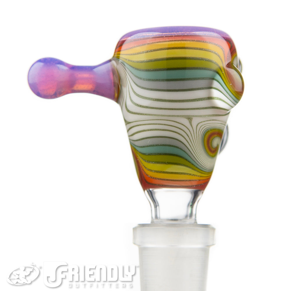 Mitchell Glass 14mm White & Pink Slide