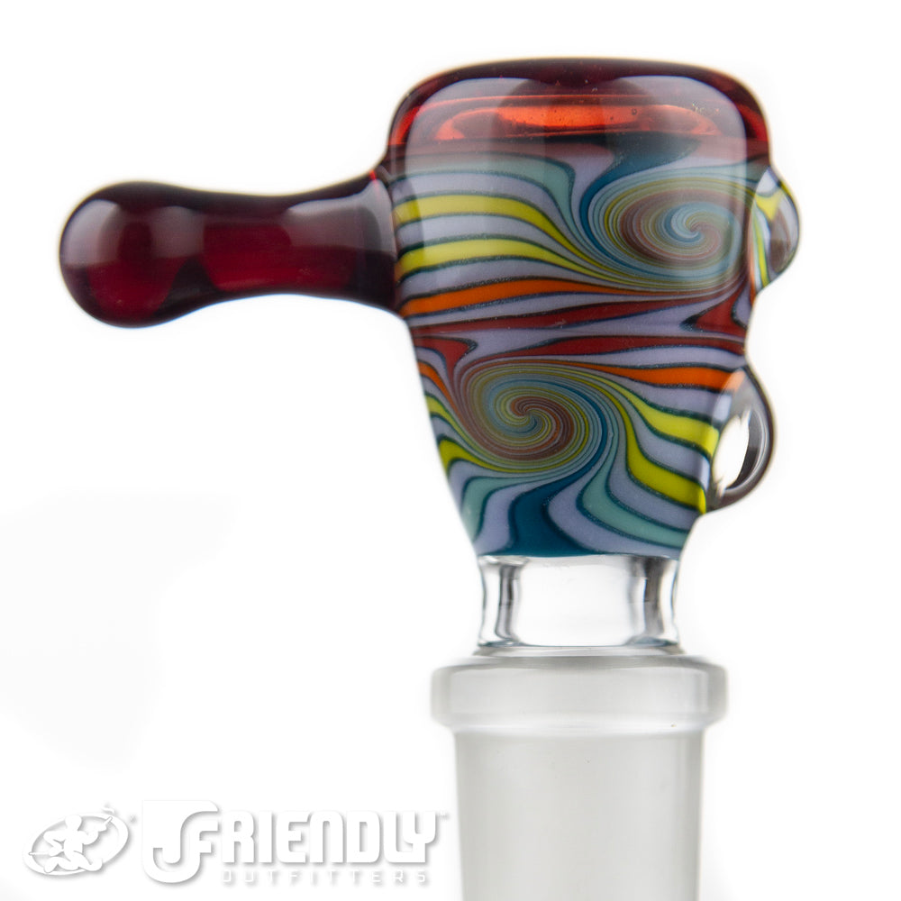 Mitchell Glass 18mm Rainbow w/Red Accent Slide