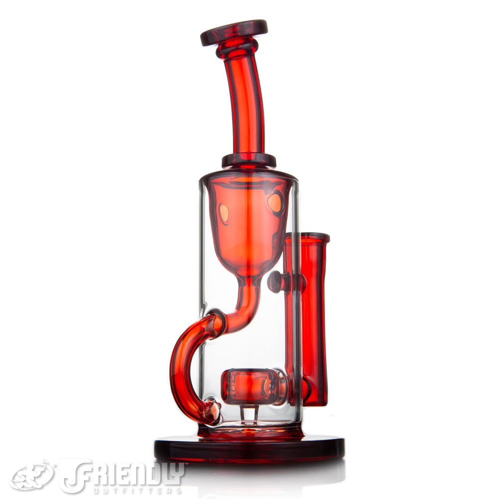 Fresh Glass 14mm Red Klein Recycler