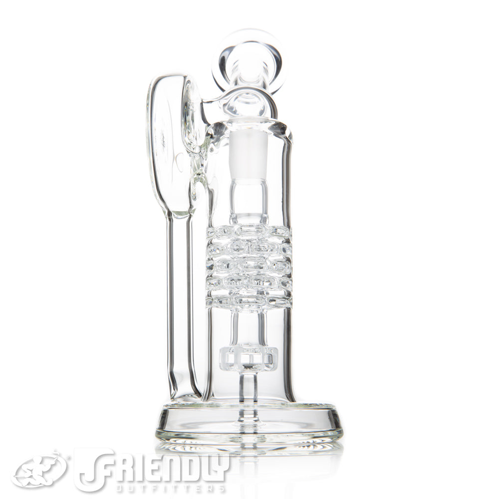 Leisure Glass 14mm Brickstack Recycler w/ Script Label