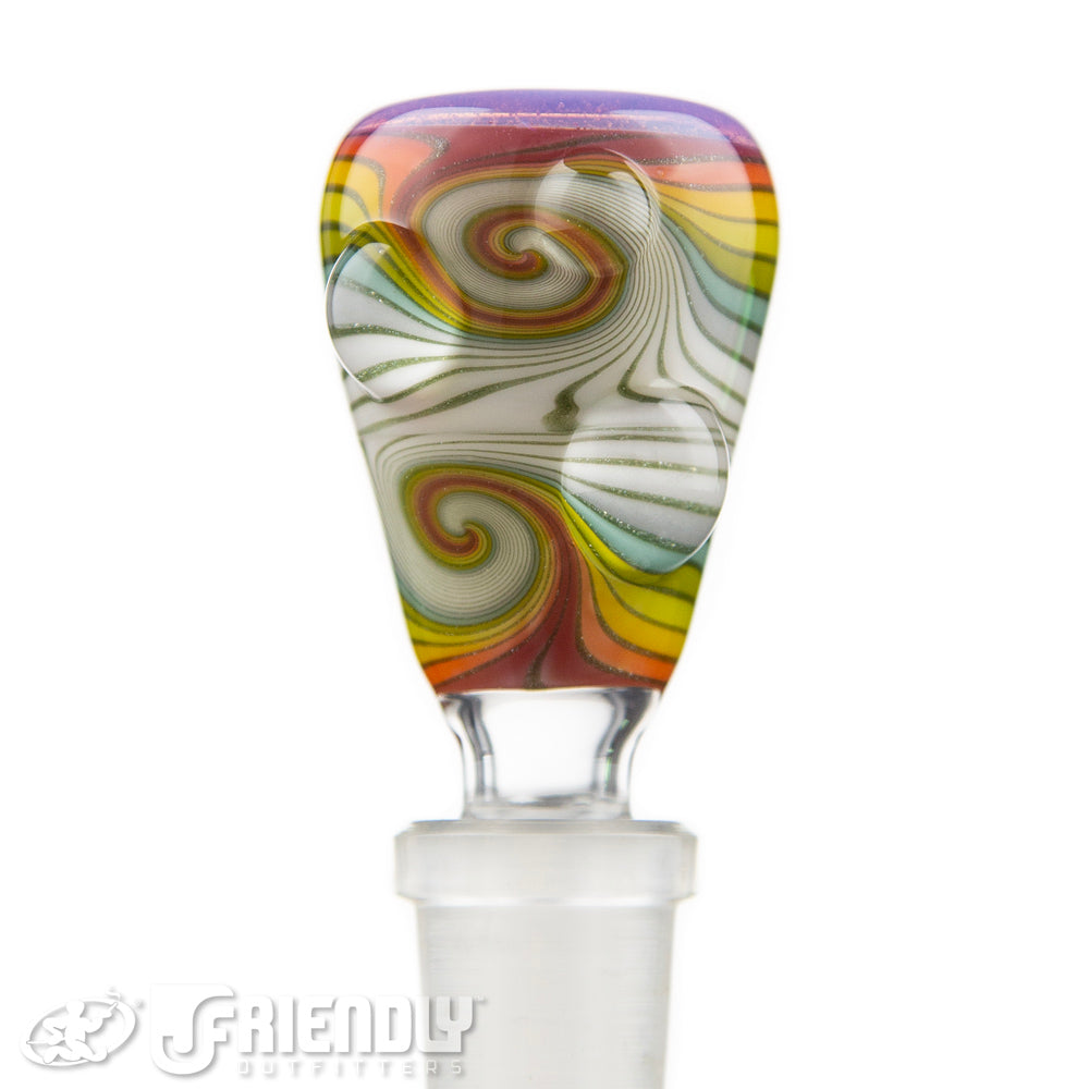 Mitchell Glass 14mm White & Pink Slide