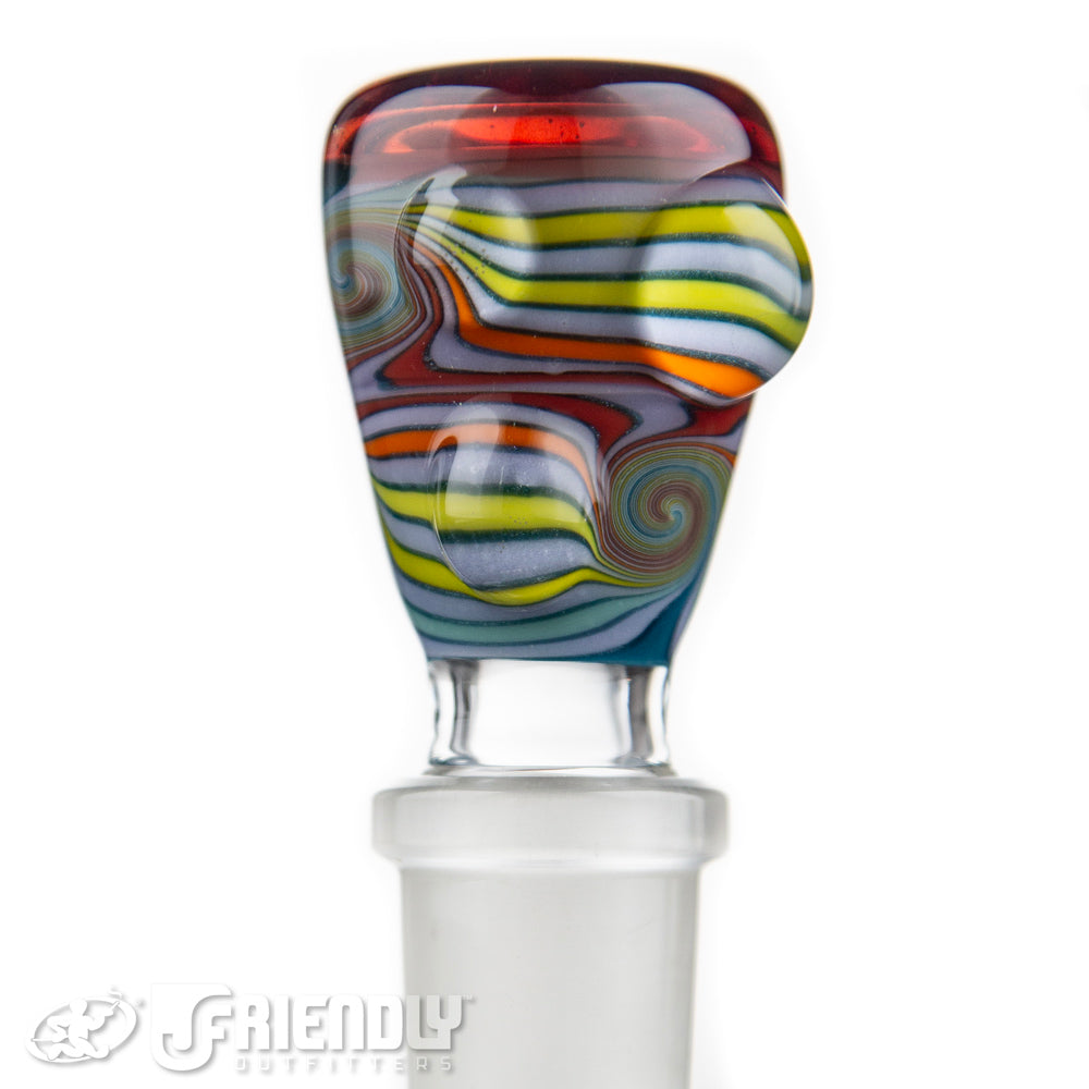 Mitchell Glass 18mm Rainbow w/Red Accent Slide