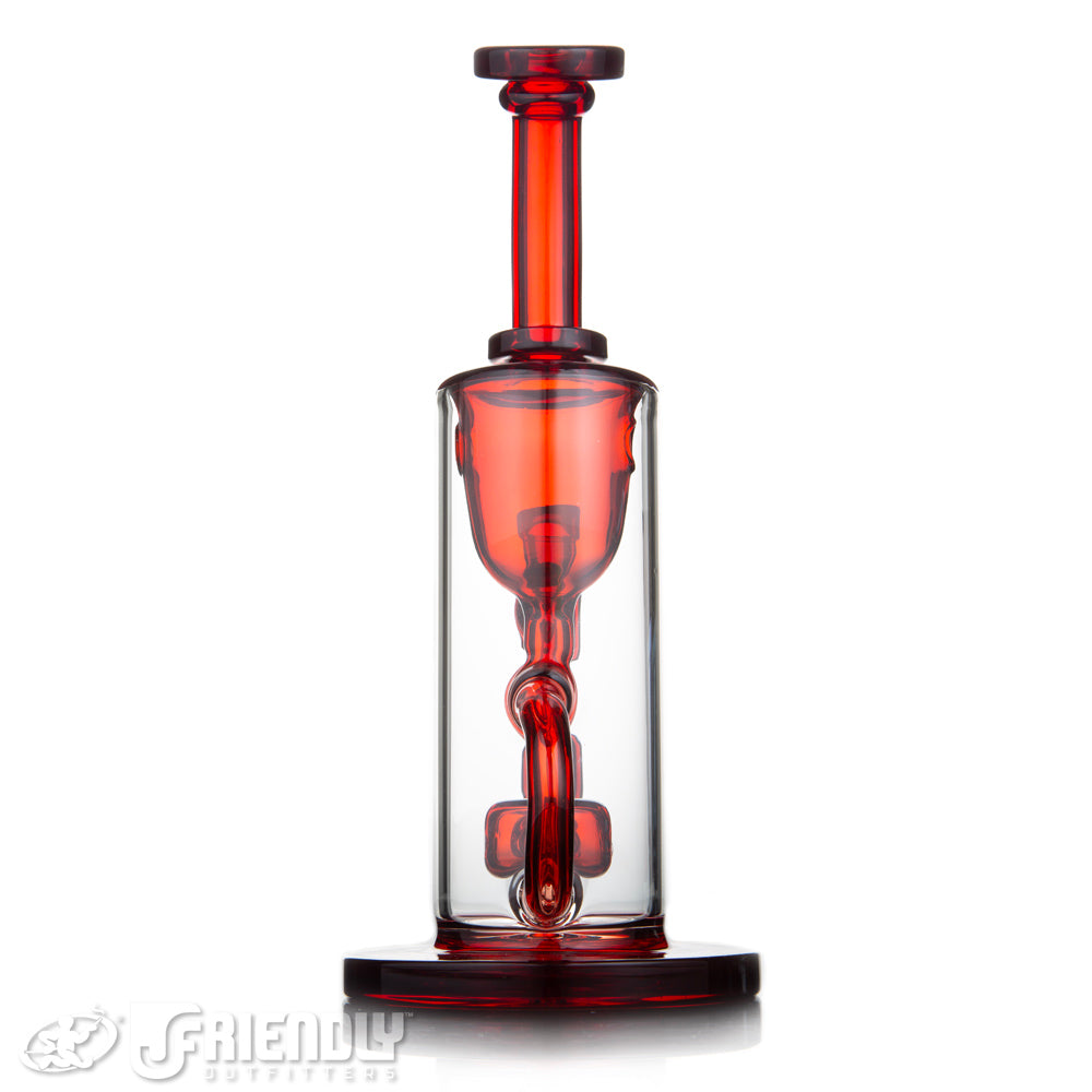 Fresh Glass 14mm Red Klein Recycler