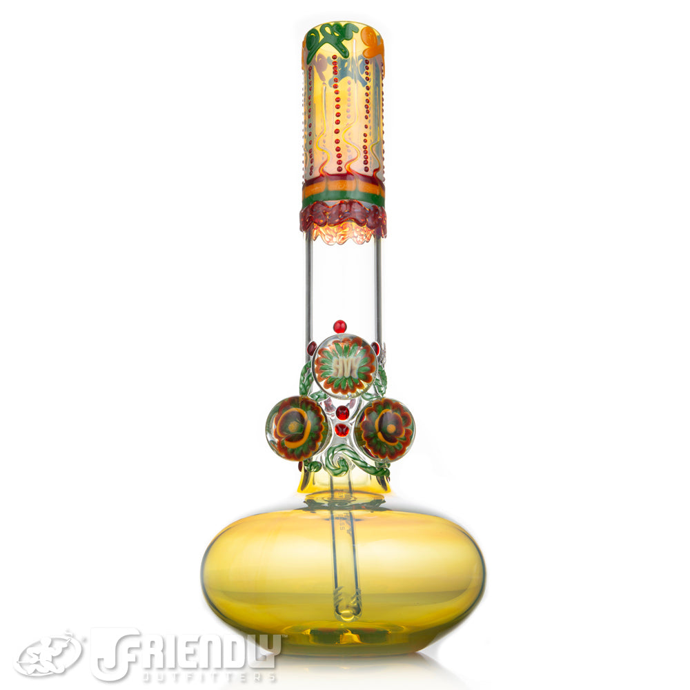 HVY Glass 14mm Rasta Fume Marble Tube