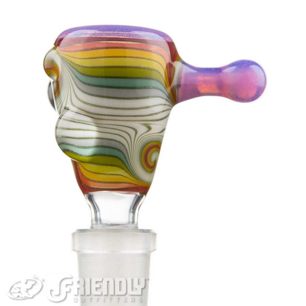 Mitchell Glass 14mm White & Pink Slide