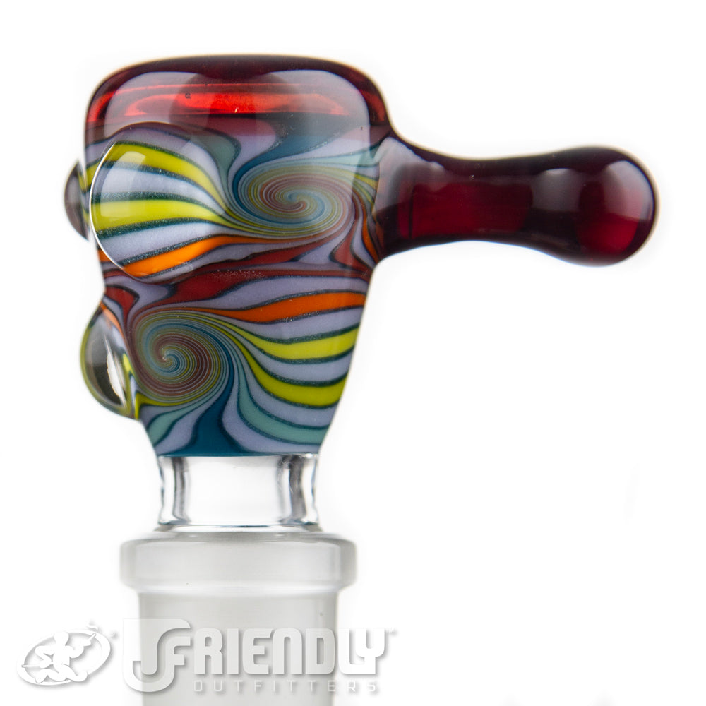 Mitchell Glass 18mm Rainbow w/Red Accent Slide