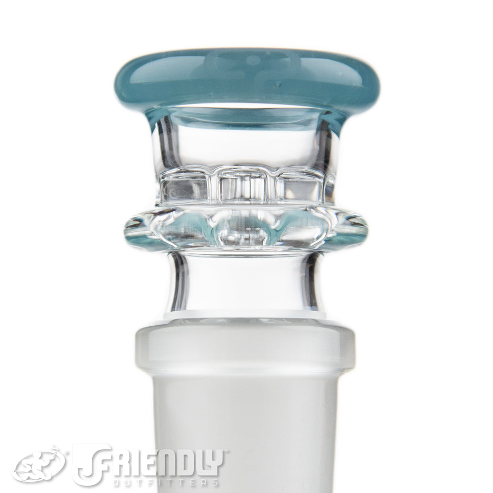 Mobius Glass 18mm Blue Lip Multi Hole Slide