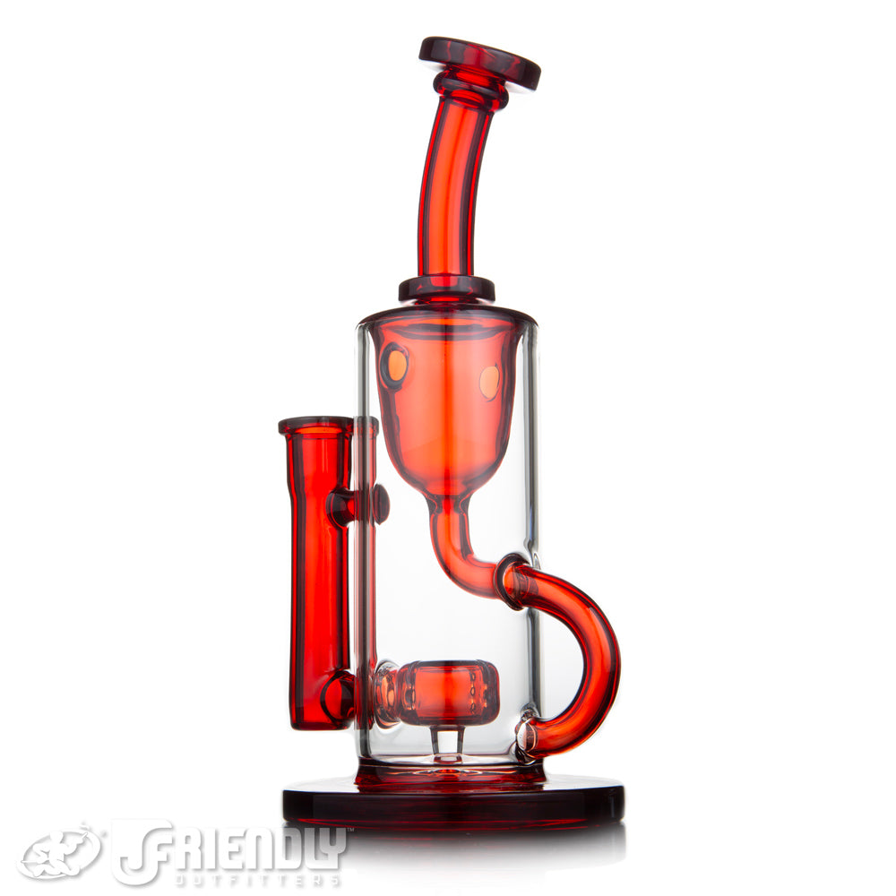 Fresh Glass 14mm Red Klein Recycler