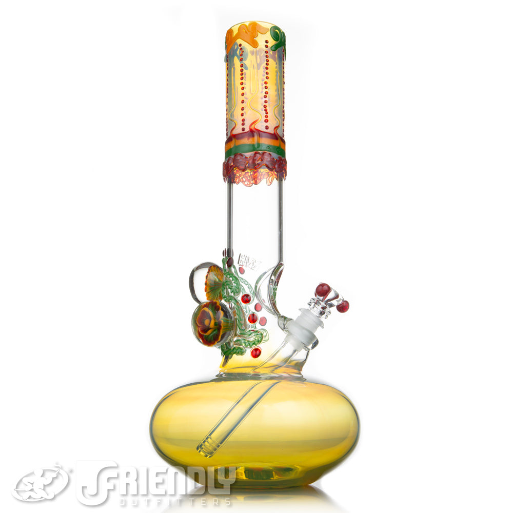 HVY Glass 14mm Rasta Fume Marble Tube