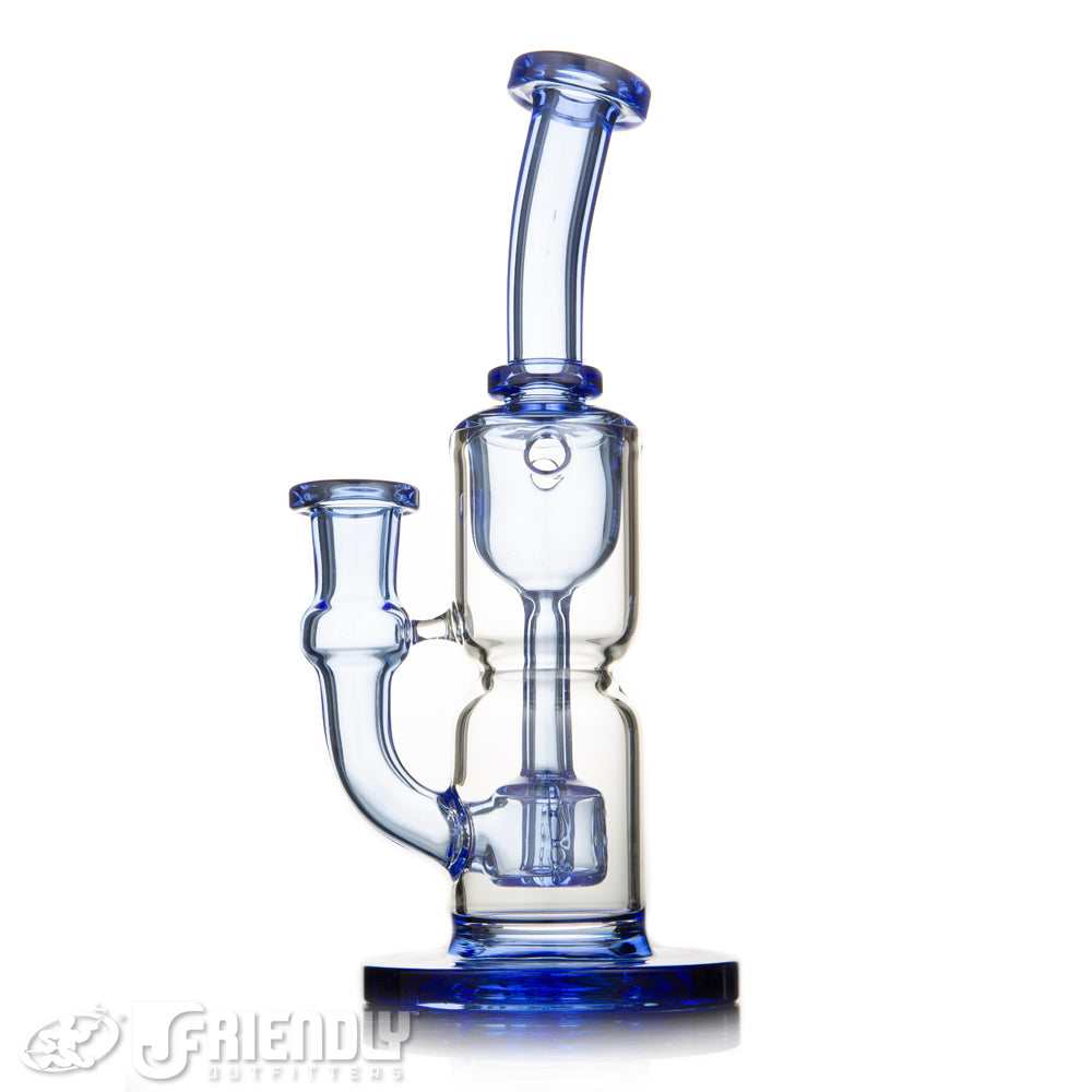Fresh Glass 14mm Blue Cobalt Incycler Recycler