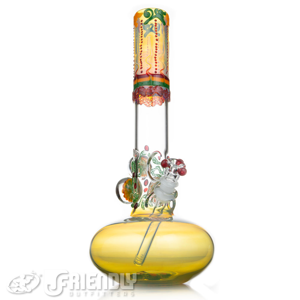 HVY Glass 14mm Rasta Fume Marble Tube