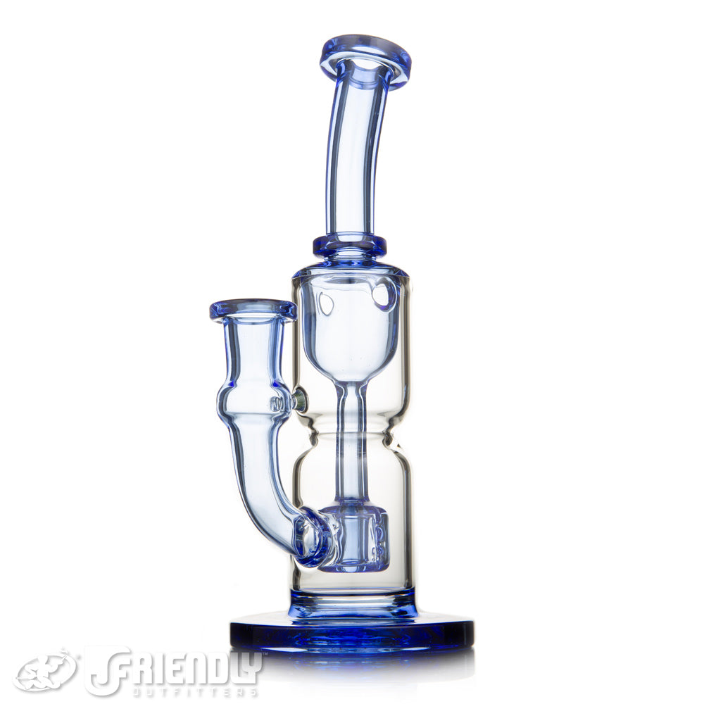 Fresh Glass 14mm Blue Cobalt Incycler Recycler