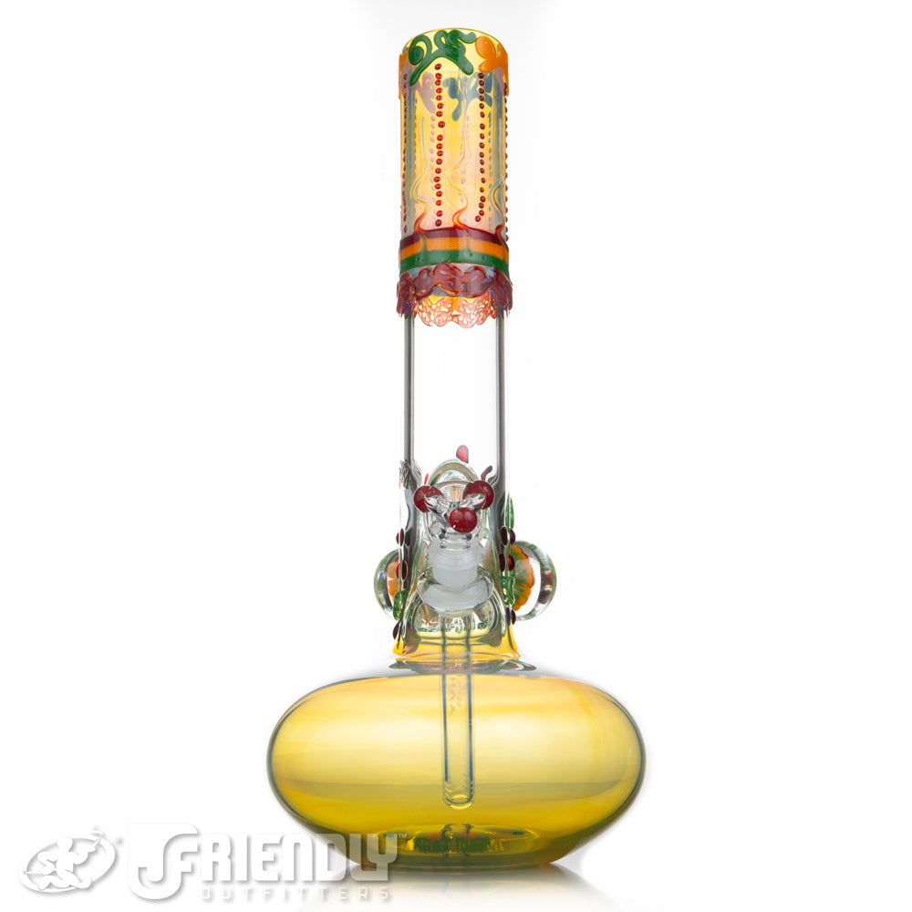 HVY Glass 14mm Rasta Fume Marble Tube