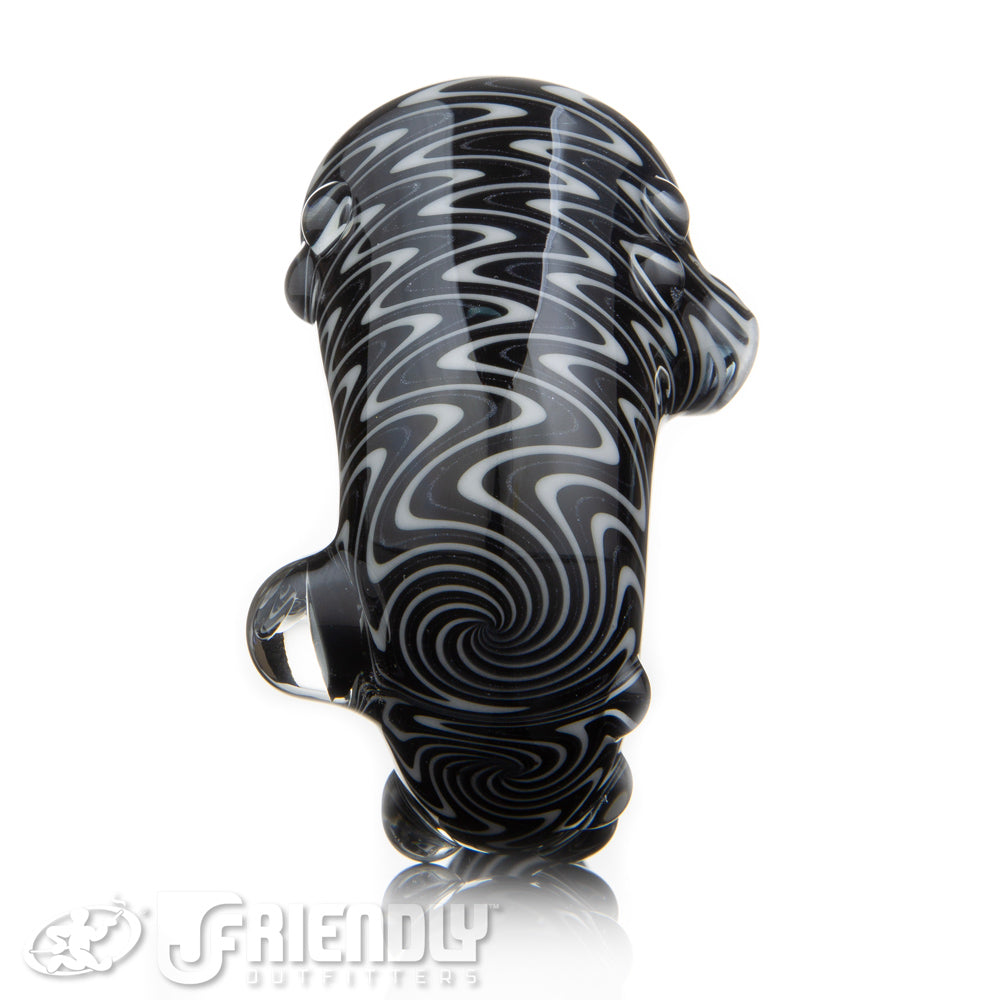 Fat Bottom Glass Small Black and White Reversal Pocket Lock  #1