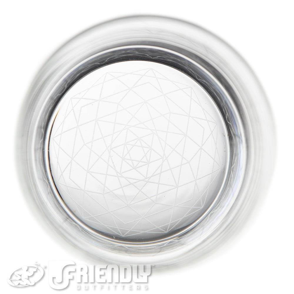 Sovereignty Glass Old Fashioned Drinking Glass Blasted Pattern #1