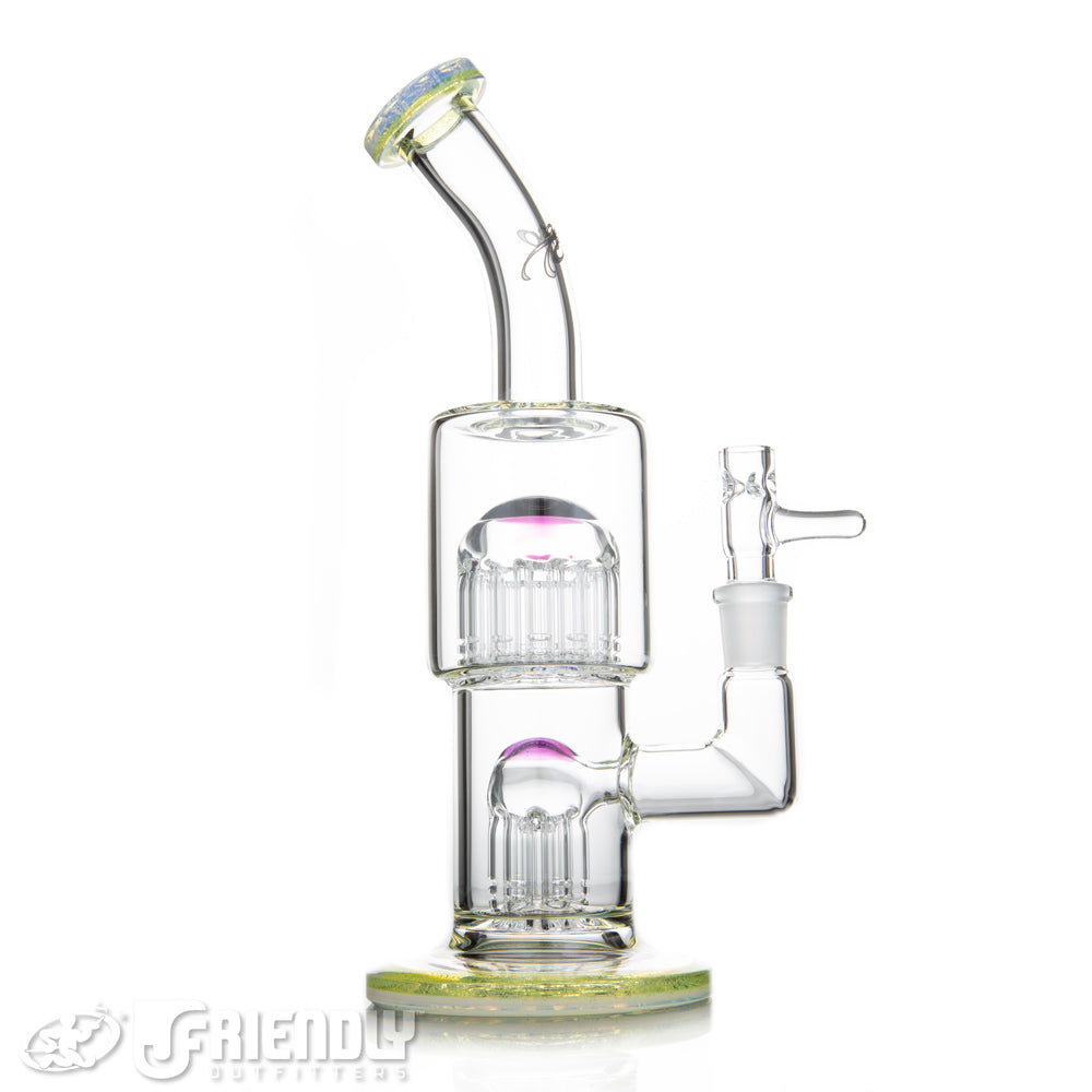Toro Glass Double Macro 7 to 13 w/Purple and Yellow Lips and Purple Caps
