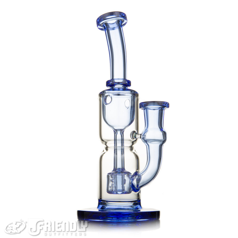 Fresh Glass 14mm Blue Cobalt Incycler Recycler