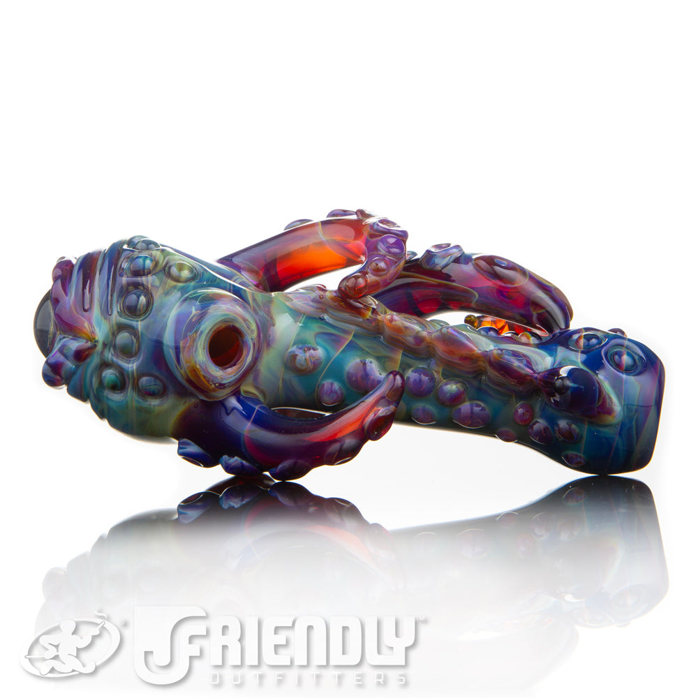 Mako Glass Blue Worked Sea Monster Spoon #15