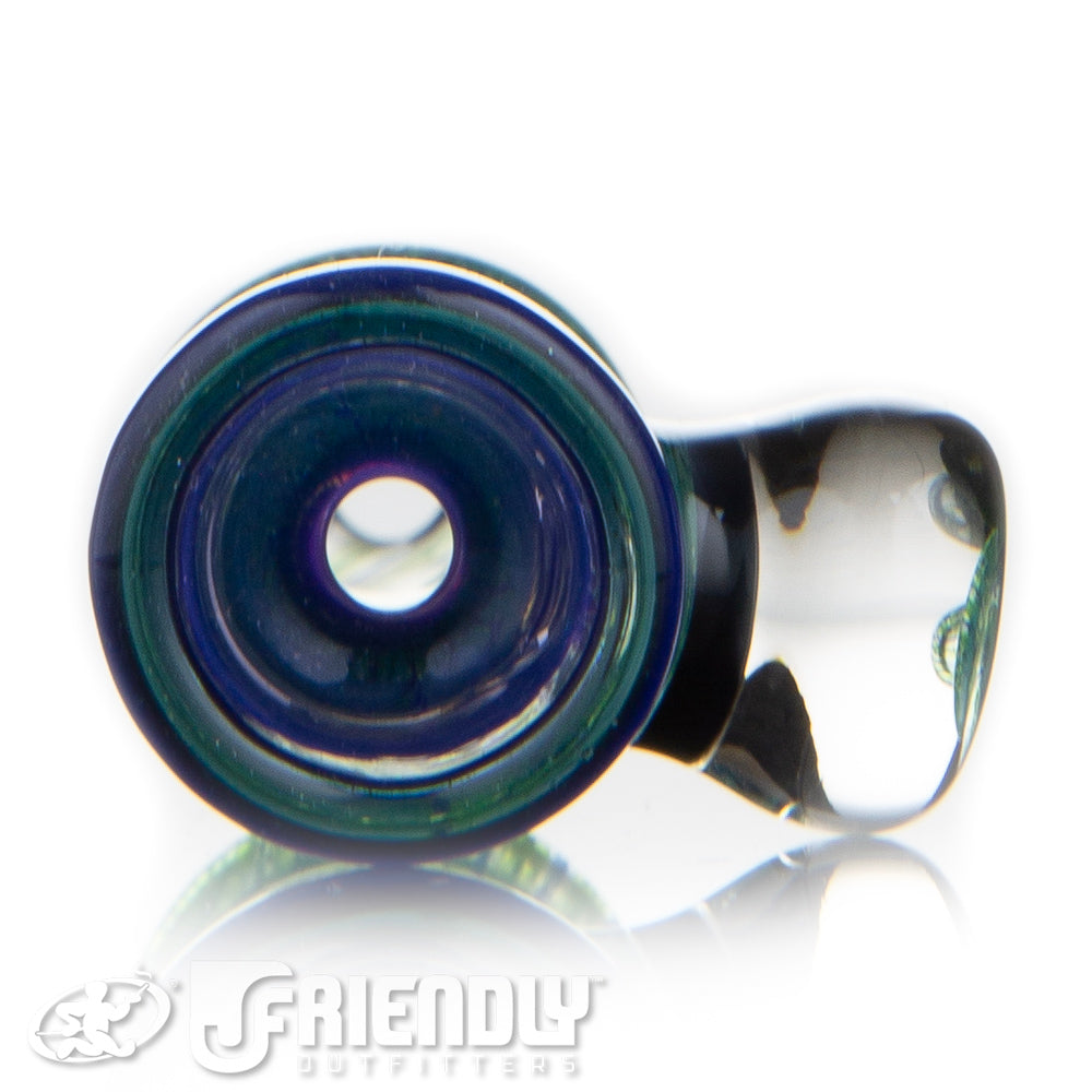 Jareds Glass Green & Purple Hypnotech Chillum