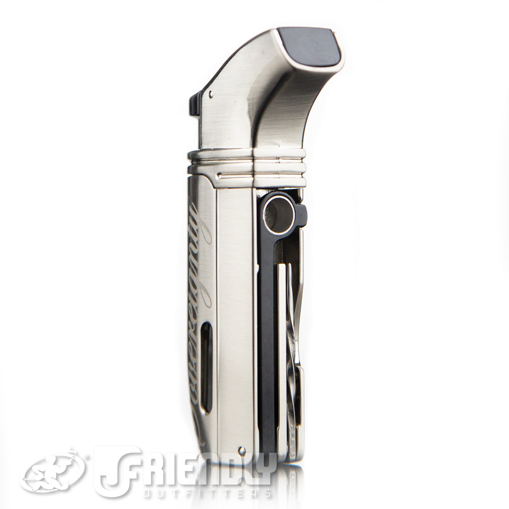 Sovereignty Glass/Vector Arsenal Silver & Black Torch Lighter
