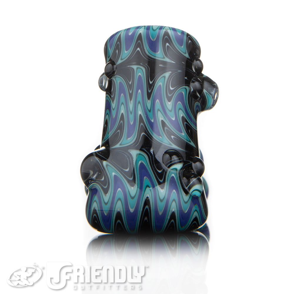 Fat Bottom Glass Blue and Black Reversal Montage Hammer