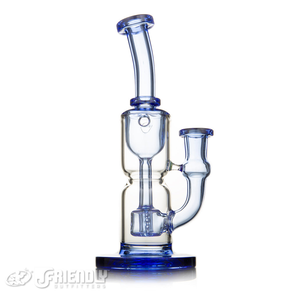 Fresh Glass 14mm Blue Cobalt Incycler Recycler
