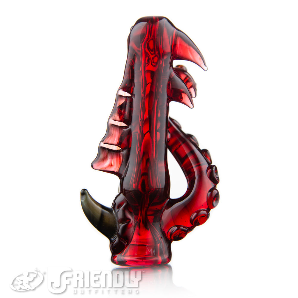 Mako Glass Dark Red Chillum #16