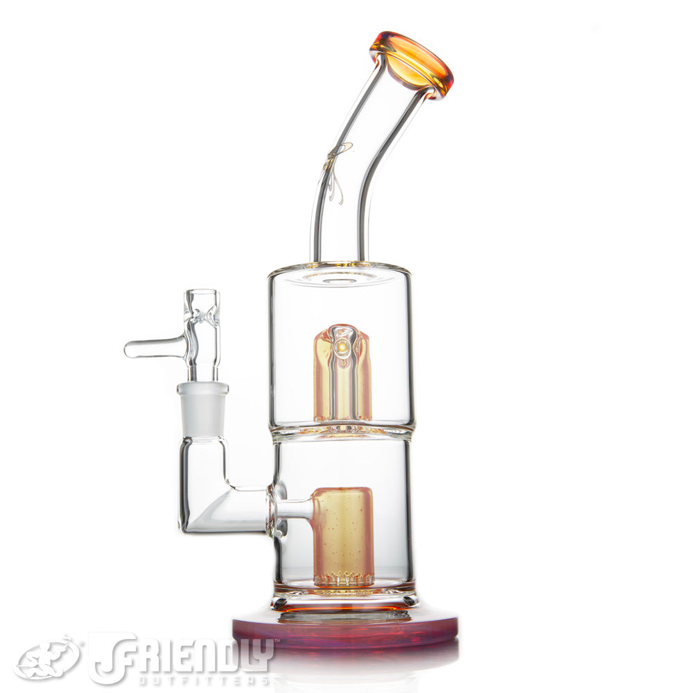 Toro Glass Double Micro Froth to Froth w/Orange Percs and Red/Yellow Lips