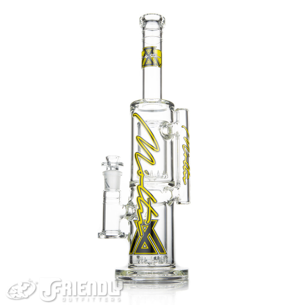 Moltn Glass 65 Double Can Tube w/Yellow & Black Label
