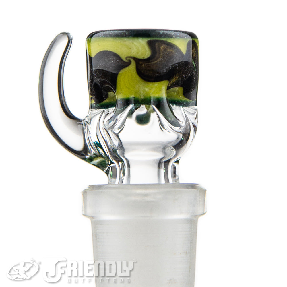 Liberty Glass 14mm Yellow & Brown Multi Pinch Slide