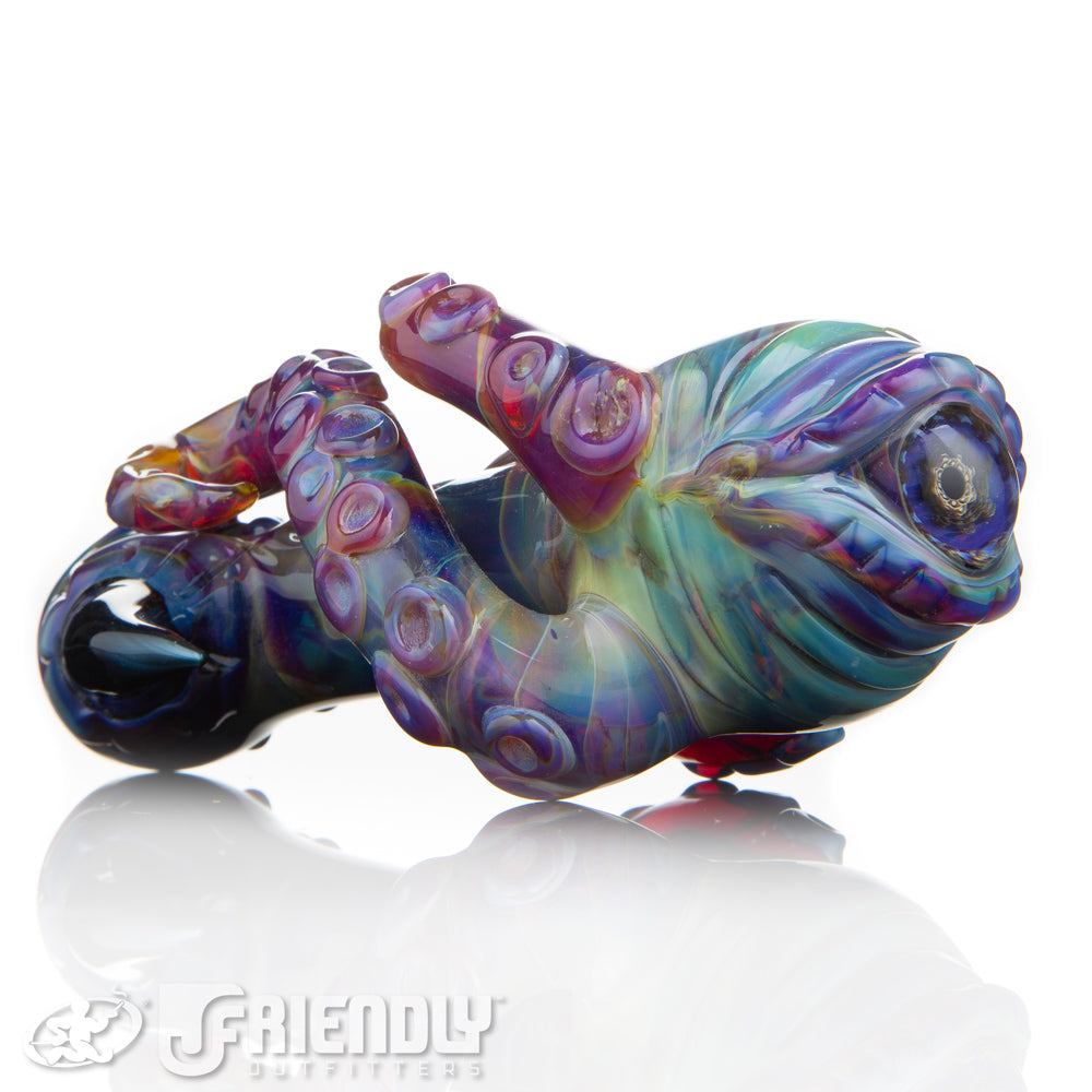 Mako Glass Blue Worked Sea Monster Spoon #15