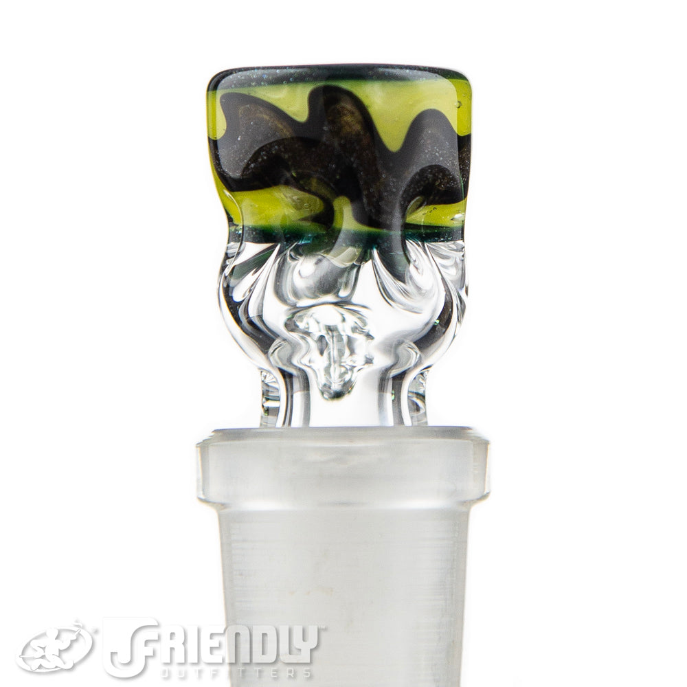 Liberty Glass 14mm Yellow & Brown Multi Pinch Slide