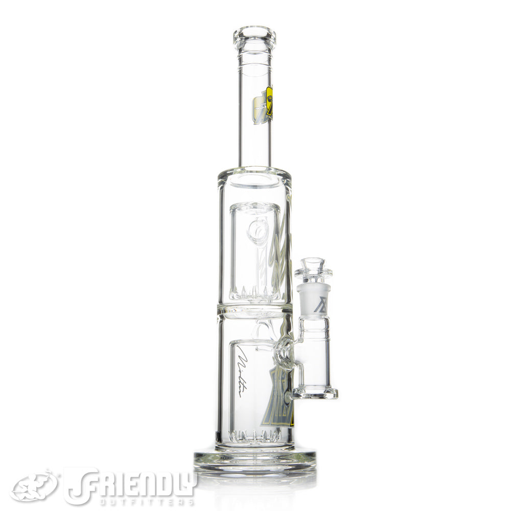 Moltn Glass 65 Double Can Tube w/Yellow & Black Label