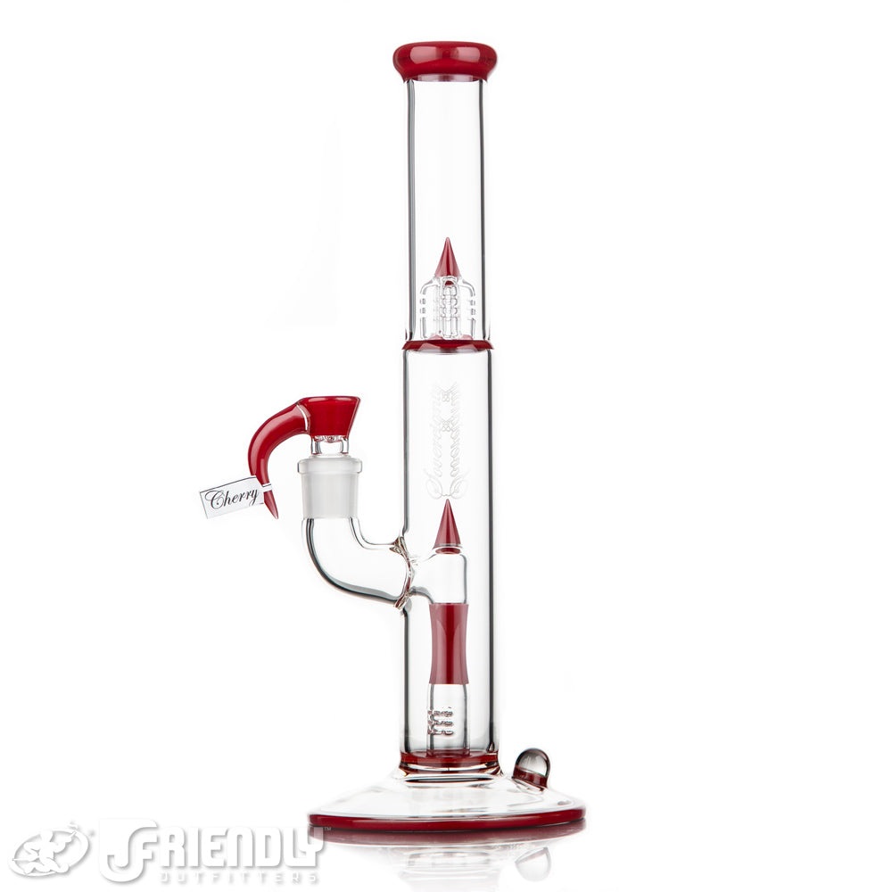 Sovereignty Glass Pawn Shorty4 Front Facing Fixed 180 w/Reduced Perc, Full Cherry Accents and Millie
