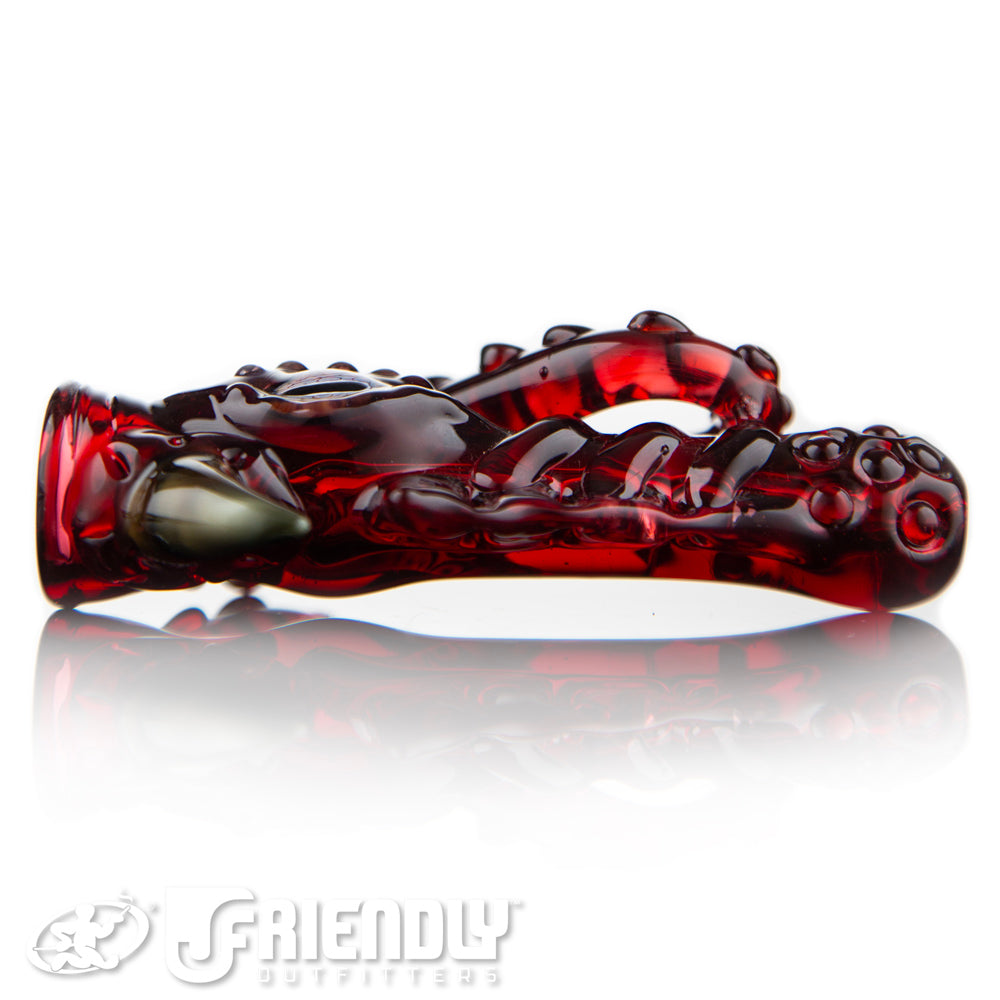 Mako Glass Dark Red Chillum #16
