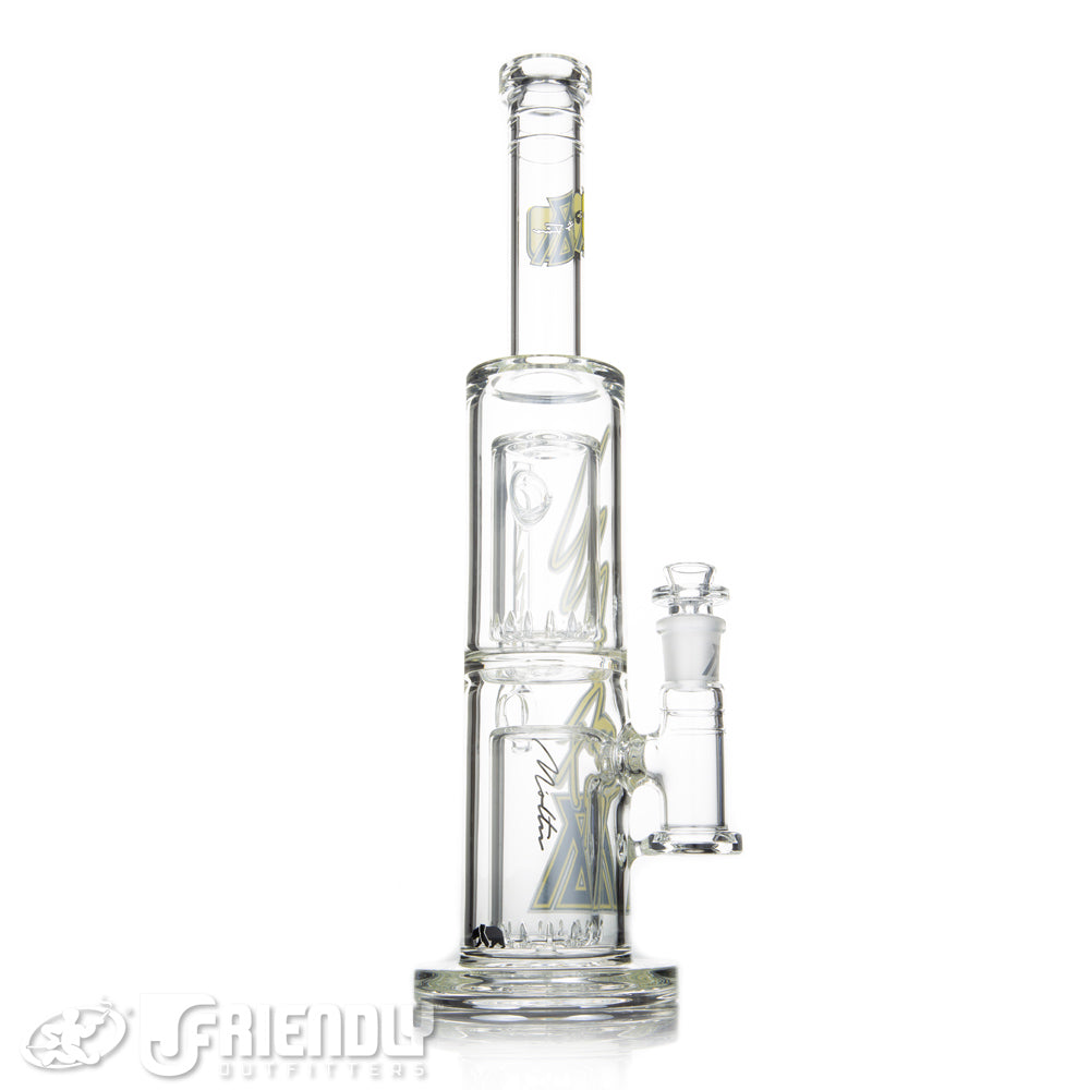 Moltn Glass 65 Double Can Tube w/Yellow & Black Label