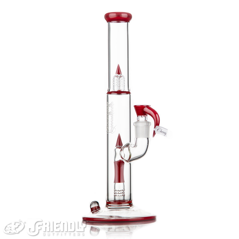 Sovereignty Glass Pawn Shorty4 Front Facing Fixed 180 w/Reduced Perc, Full Cherry Accents and Millie