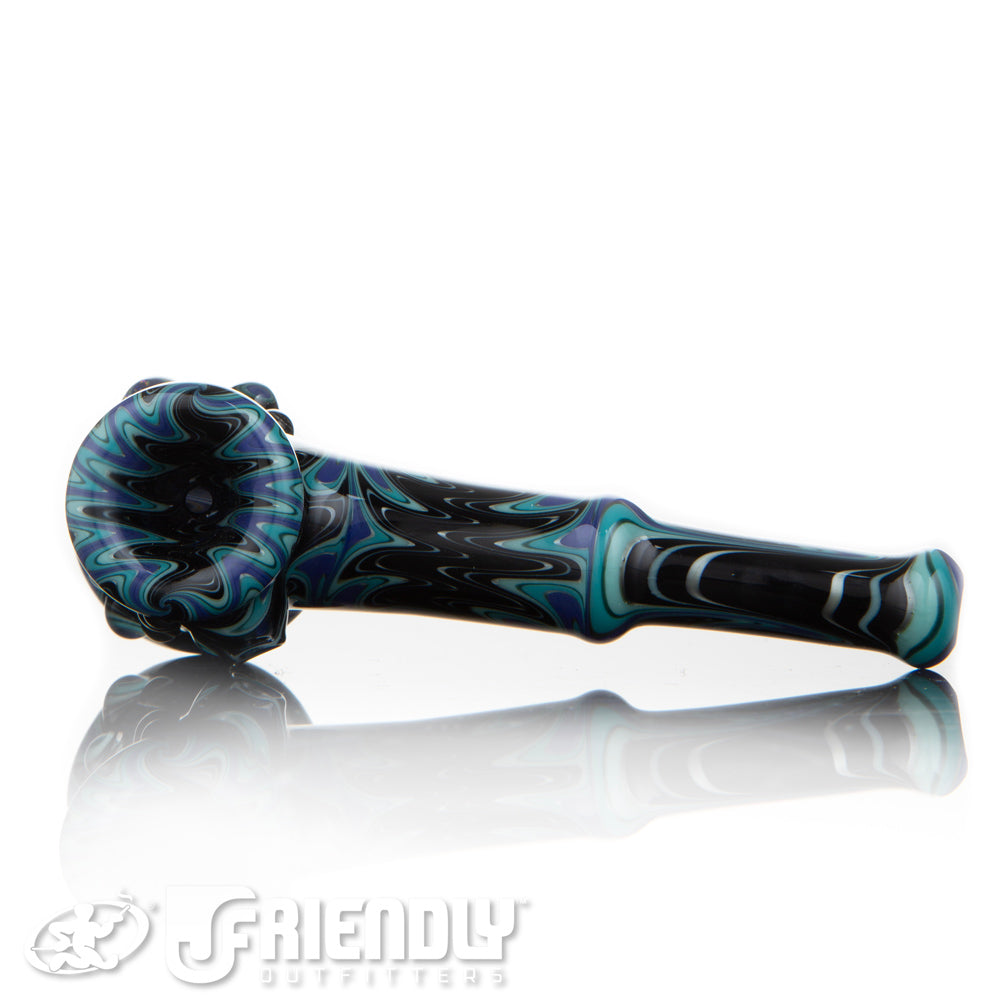 Fat Bottom Glass Blue and Black Reversal Montage Hammer