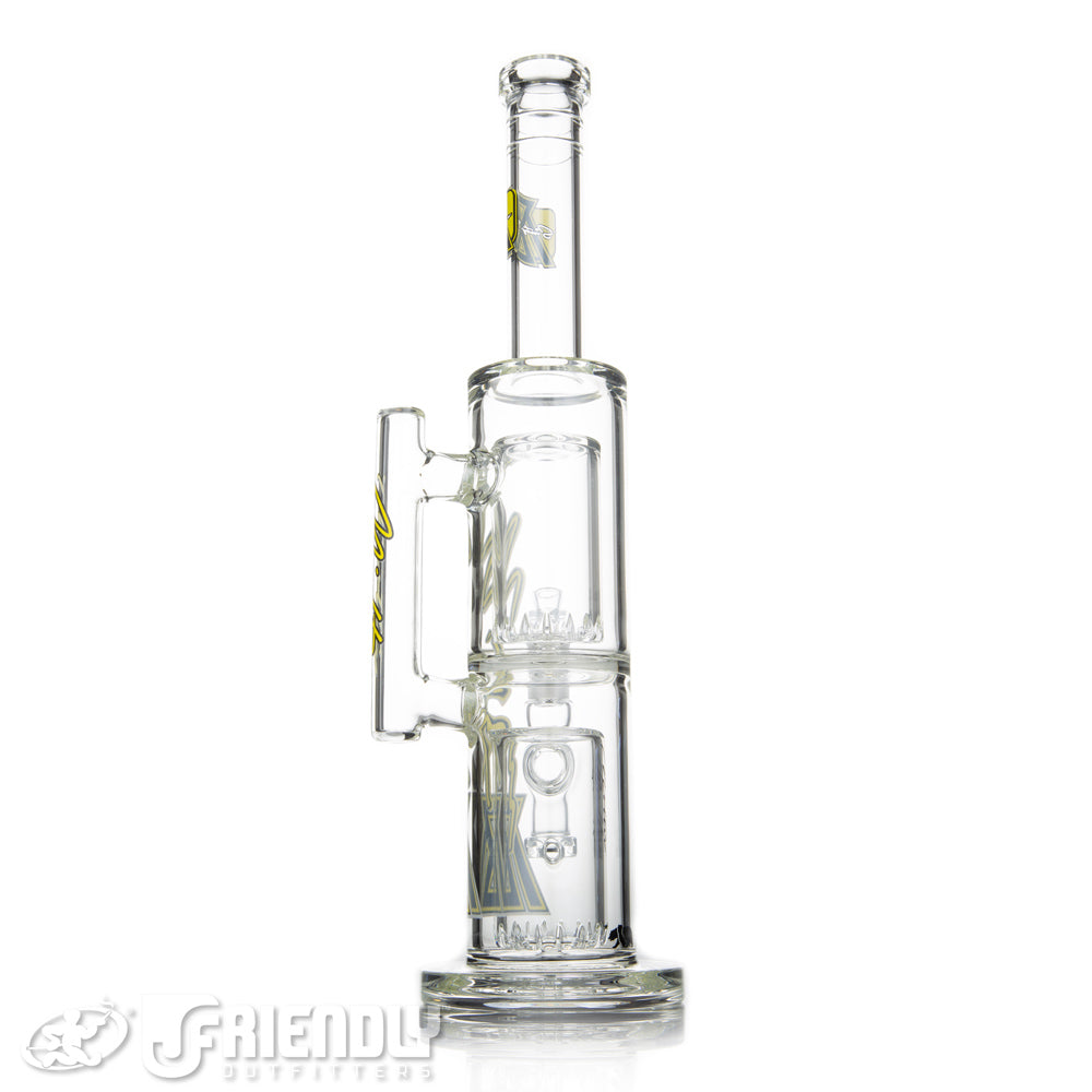 Moltn Glass 65 Double Can Tube w/Yellow & Black Label