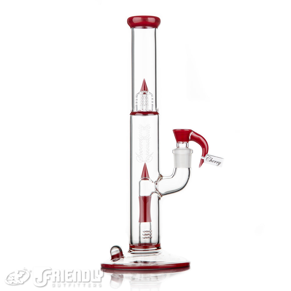 Sovereignty Glass Pawn Shorty4 Front Facing Fixed 180 w/Reduced Perc, Full Cherry Accents and Millie