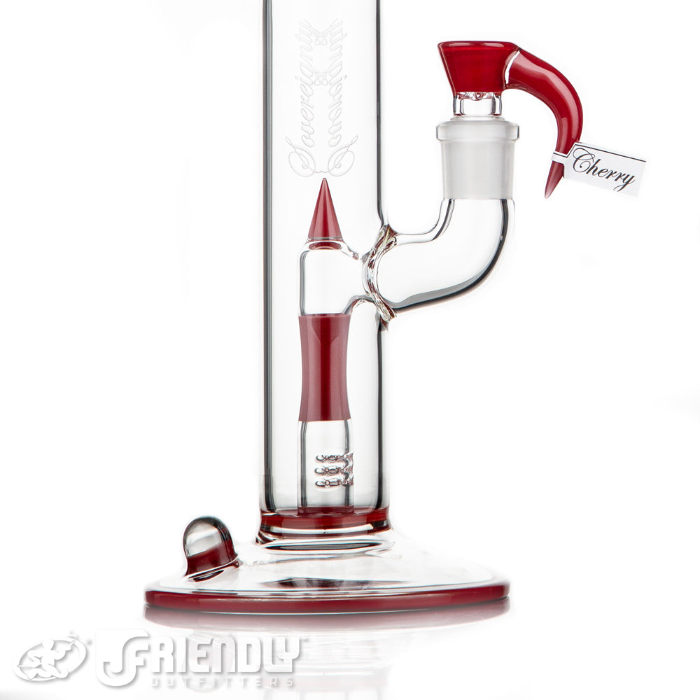 Sovereignty Glass Pawn Shorty4 Front Facing Fixed 180 w/Reduced Perc, Full Cherry Accents and Millie