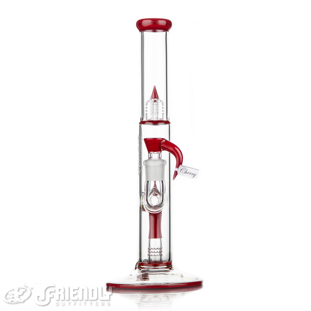 Sovereignty Glass Pawn Shorty4 Front Facing Fixed 180 w/Reduced Perc, Full Cherry Accents and Millie