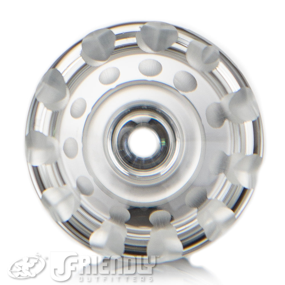 Mobius Glass 14mm Cold Worked Single Hole Slide #4