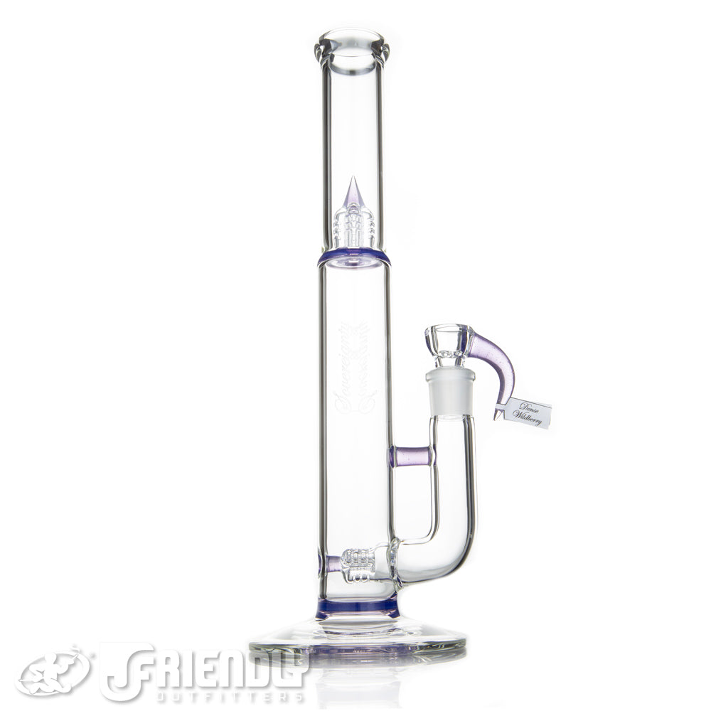 Sovereignty Glass Pawn Shorty4 3 Line  w/ Partial Dense Wildberry Accents & Color Seal